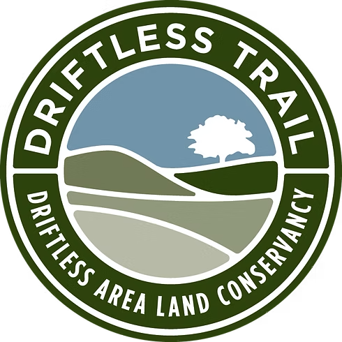 Circular logo for the Driftless Trail.